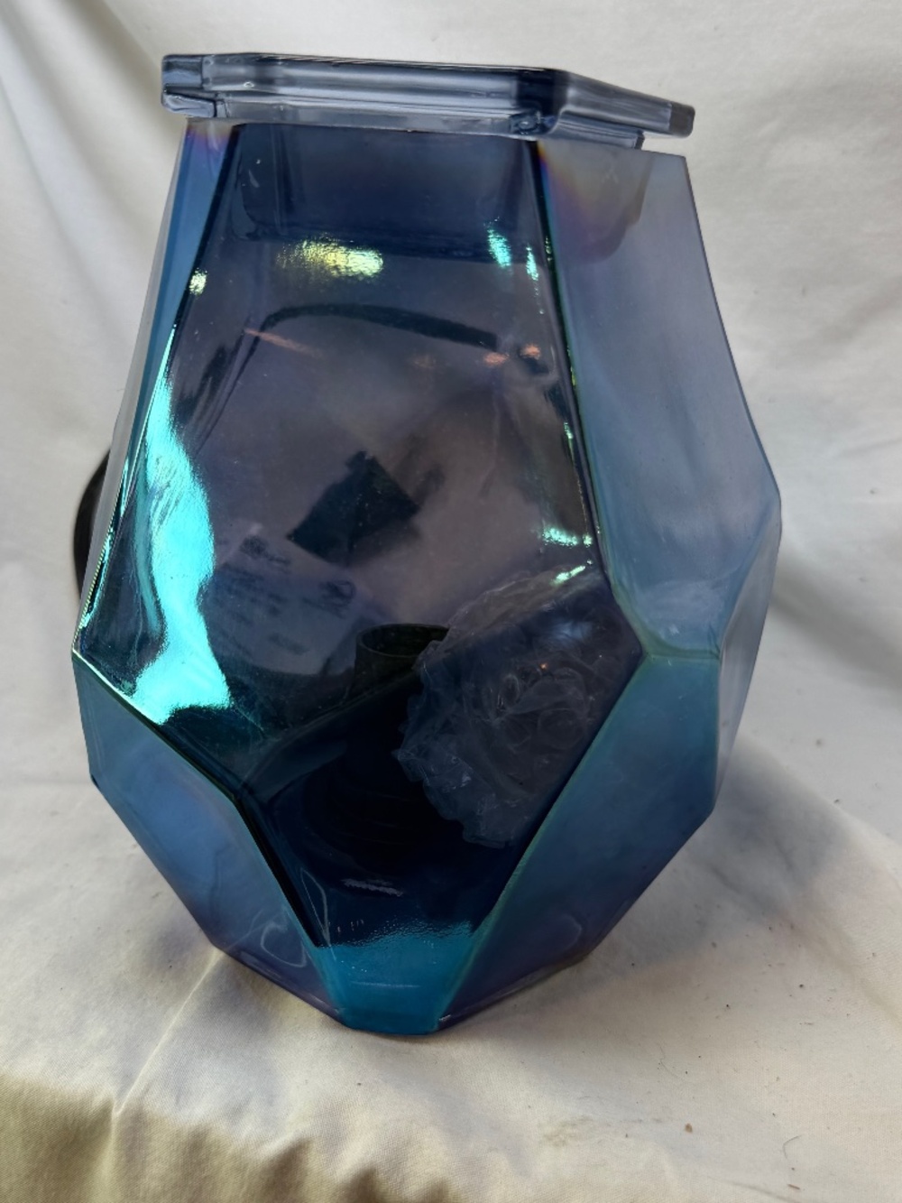 Scentsy Wax Warmer Large Crystal Ice Blue Retired New in Box
